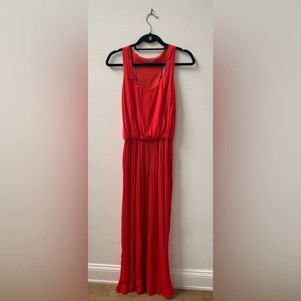 Tart Red Sleeveless Racerback Maxi Dress